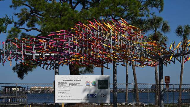 The Singing River, a public art installation by artist Reinald Correa, has been added to Mineral Springs Park, 1312 Second Ave. E., as part of the Bradenton Riverwalk.